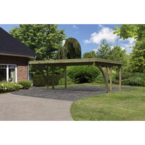 Doppelcarport »Classic 1 Variante C inkl. zwei Einfahrtsbögen«, Außenmaß BxT: 563 x 284,5 cm