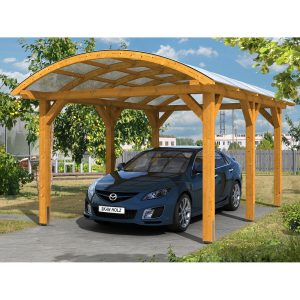 Skan Holz Bogendach-Carport Franken 376 cm x 541 Eiche hell kaufen bei OBI