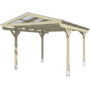 Skan Holz Carport Westerwald Nussbaum 362 x 541 cm kaufen bei OBI