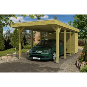 Skan Holz Flachdach-Einzelcarport Friesland B x T 314 cm x 708 cm Set 2 kaufen bei OBI