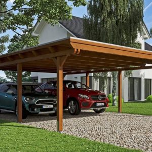 Skanholz Doppelcarport »Emsland«, 223 cm Einfahrtshöhe