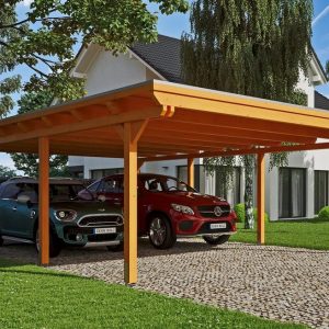 Skanholz Doppelcarport »Emsland«, 223 cm Einfahrtshöhe
