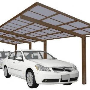 Ximax Doppelcarport »Linea Typ 60 Tandem-bronze«, 240 cm Einfahrtshöhe, Aluminium
