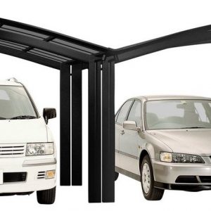 Ximax Doppelcarport »Portoforte Typ 60 Y-schwarz«, 240 cm Einfahrtshöhe, Aluminium