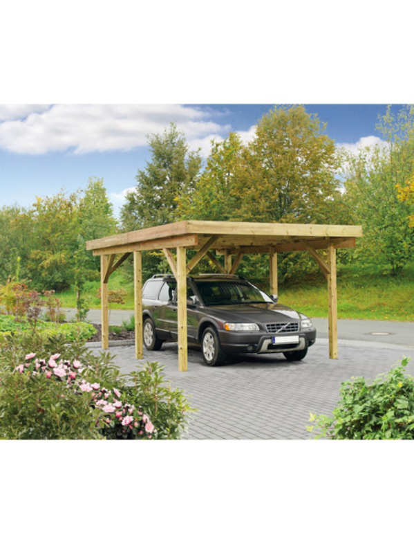 Carport »Bremen 1«, Außenmaß BxT: 294 x 394 cm, braun