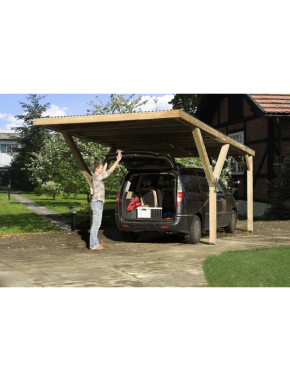 Carport »Y«, Außenmaß BxT: 300 x 362 cm, grün