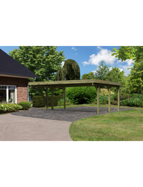 Doppelcarport »Classic 1 Variante B inkl. einem Einfahrtsbogen«, Außenmaß BxT: 563 x 394,5 cm