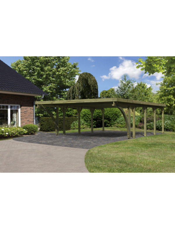 Doppelcarport »Classic 3 Variante C inkl. zwei Einfahrtsbögen«, Außenmaß BxT: 563 x 777,5 cm