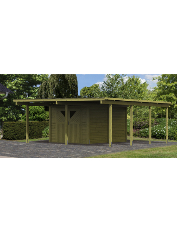 Doppelcarport »Eco«, Außenmaß BxT: 527 x 576 cm