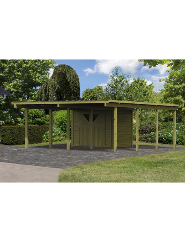 Doppelcarport »Eco«, Außenmaß BxT: 527 x 576 cm