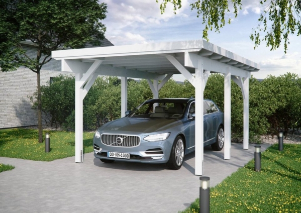 Kiehn-Holz Einzelcarport »KH 300 / KH 301«, 225 cm Einfahrtshöhe, Stahl-Dach, versch. Farben