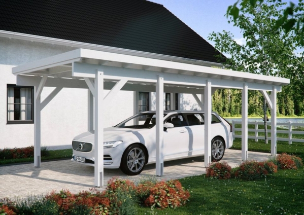 Kiehn-Holz Einzelcarport »KH 320 / KH 321«, 225 cm Einfahrtshöhe, Stahl-Dach, versch. Farben