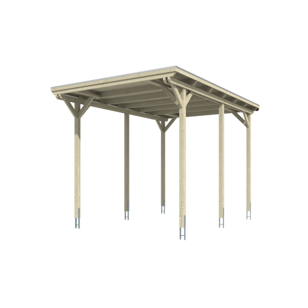 SKAN HOLZ Caravan-Carport ‚Emsland‘ 404 x 604 cm nussbaum