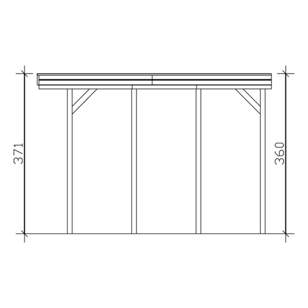 SKAN HOLZ Caravan-Carport ‚Friesland‘ 397 x 555 cm imprägniert