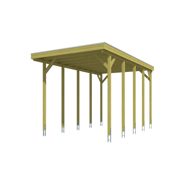 SKAN HOLZ Caravan-Carport ‚Friesland‘ 397 x 708 cm nussbaum