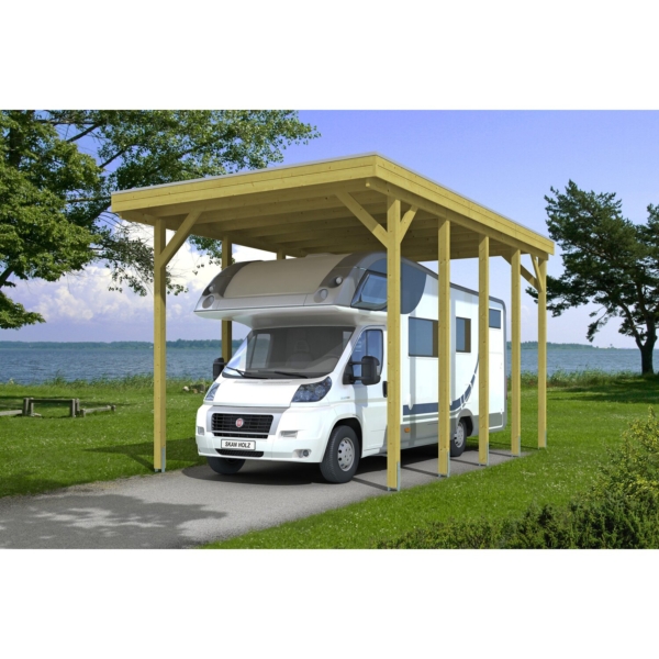 Skan Holz Caravan Flachdach-Einzelcarport Friesland 397 cm x 708 cm kaufen bei OBI