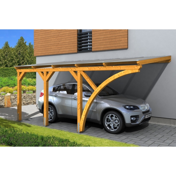 Skan Holz Carport Eifel 300 cm x 541 cm Eiche hell kaufen bei OBI