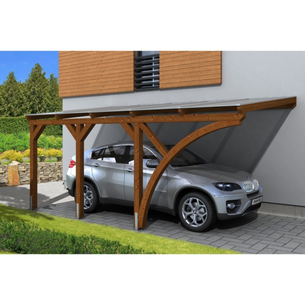 Skan Holz Carport Eifel 300 cm x 541 cm Nussbaum kaufen bei OBI
