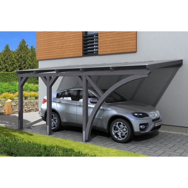 Skan Holz Carport Eifel 300 cm x 541 cm Schiefergrau kaufen bei OBI