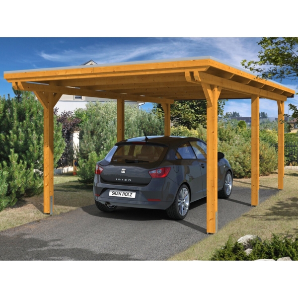 Skan Holz Carport Emsland 354 cm x 604 cm Eiche hell kaufen bei OBI