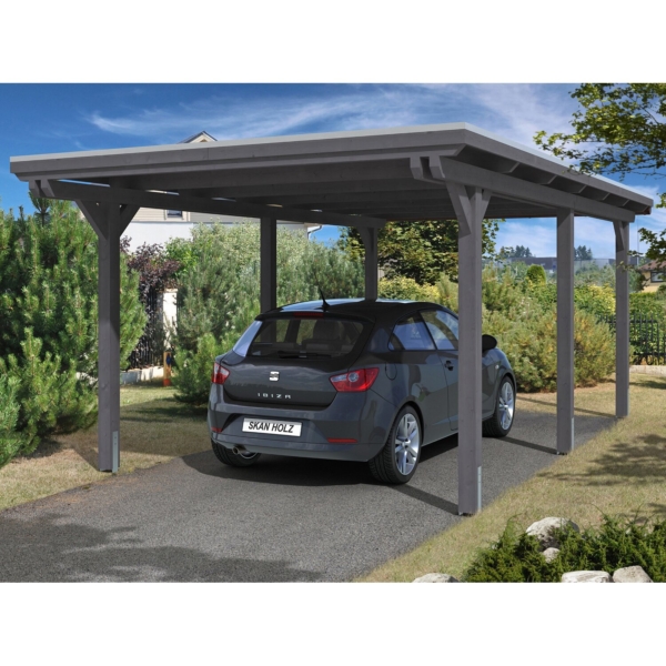 Skan Holz Carport Emsland 354 cm x 604 cm Schiefergrau kaufen bei OBI