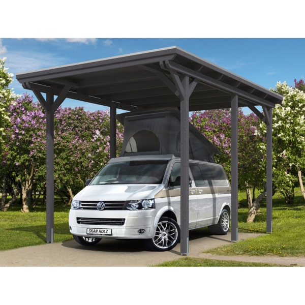 Skan Holz Carport Emsland Caravan 404 cm x 604 cm Schiefergrau kaufen bei OBI