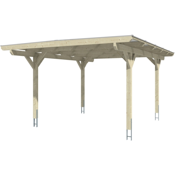 Skan Holz Carport Odenwald Nussbaum 428 x 541 cm kaufen bei OBI