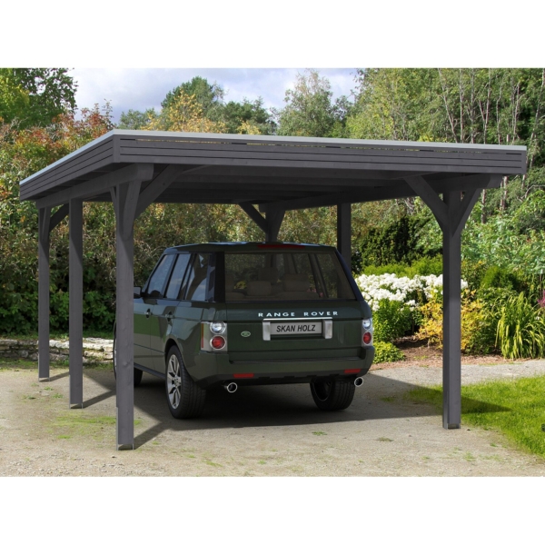 Skan Holz Carport Spessart 355 cm x 604 cm Schiefergrau kaufen bei OBI