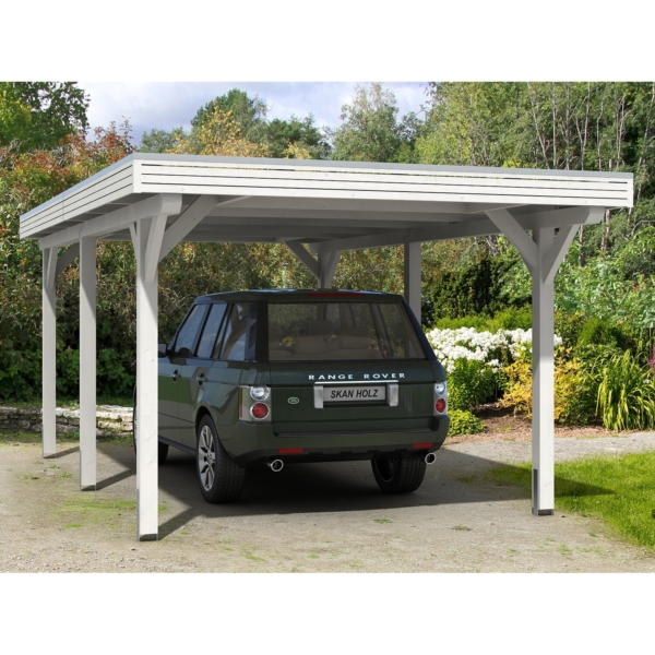 Skan Holz Carport Spessart 355 cm x 604 cm Weiß kaufen bei OBI