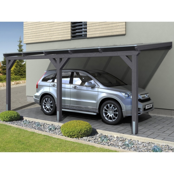 Skan Holz Carport Vogtland 300 cm x 541 cm Schiefergrau kaufen bei OBI