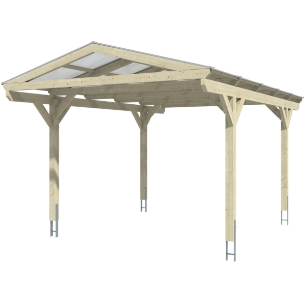 Skan Holz Carport Westerwald Eiche hell 362 x 541 cm kaufen bei OBI