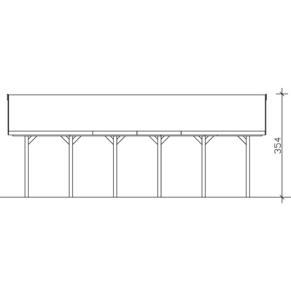SKAN HOLZ Doppelcarport ‚Wallgau‘ mit Dachlattung 620 x 900 cm natur