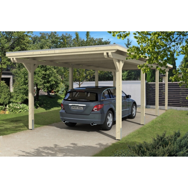 Skan Holz Flachdach-Einzelcarport Emsland 354 cm x 846 cm kaufen bei OBI
