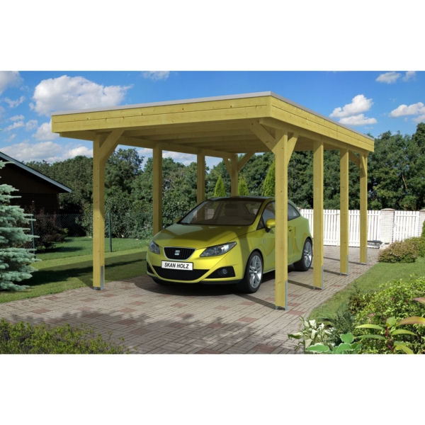 Skan Holz Flachdach-Einzelcarport Friesland 314 cm x 555 cm kaufen bei OBI
