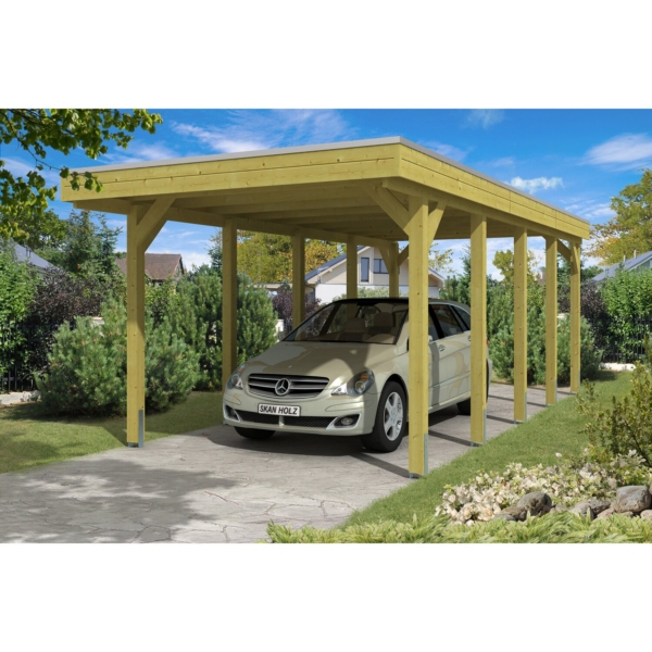 Skan Holz Flachdach-Einzelcarport Friesland 314 cm x 708 cm kaufen bei OBI