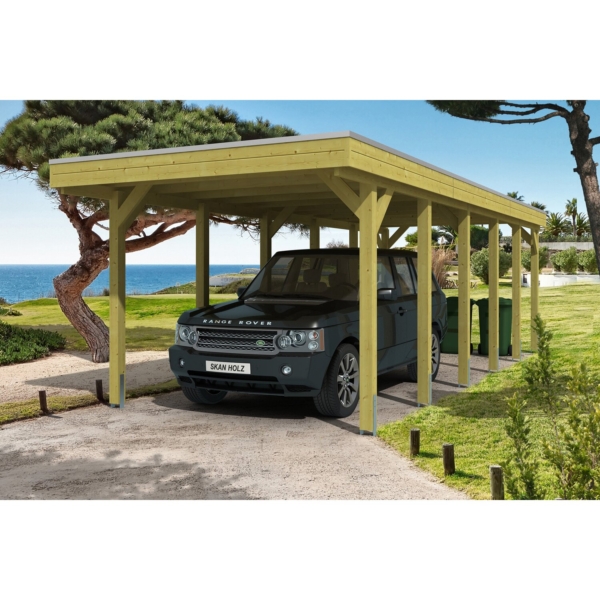Skan Holz Flachdach-Einzelcarport Friesland 314 cm x 860 cm kaufen bei OBI