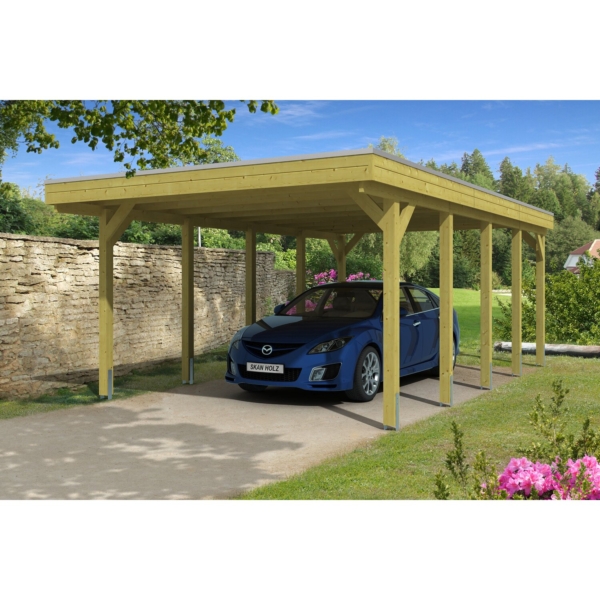 Skan Holz Flachdach-Einzelcarport Friesland 397 cm x 708 cm kaufen bei OBI