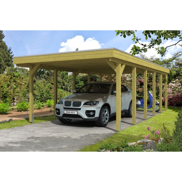 Skan Holz Flachdach-Einzelcarport Friesland 397 cm x 860 cm kaufen bei OBI