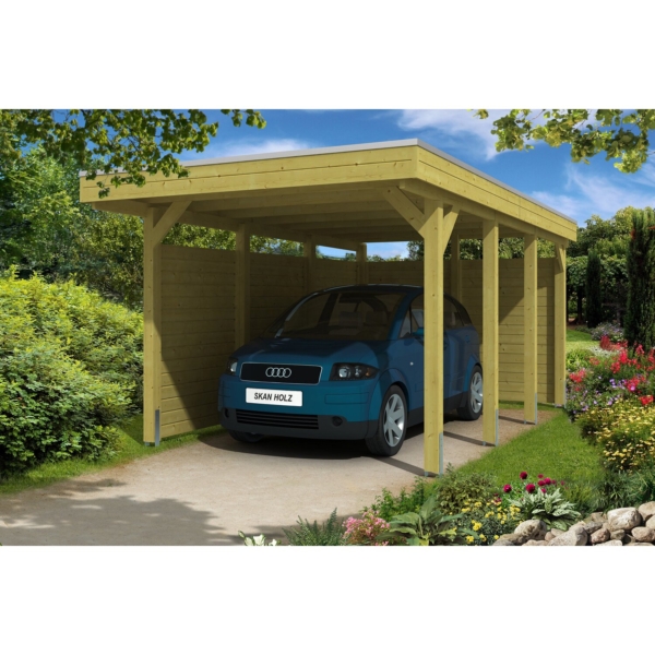 Skan Holz Flachdach-Einzelcarport Friesland B x T 314 cm x 555 cm Set 1 kaufen bei OBI