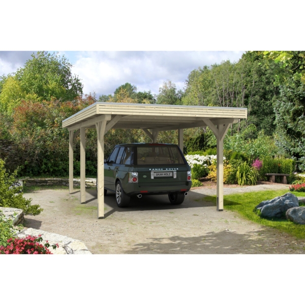 Skan Holz Flachdach-Einzelcarport Spessart 355 cm x 604 cm Leimholz kaufen bei OBI