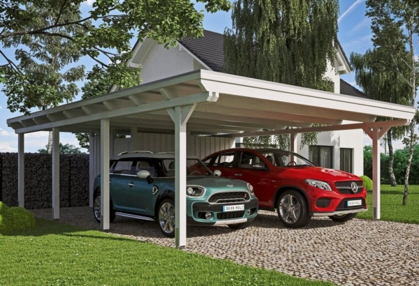 Skanholz Doppelcarport »Emsland«, 223 cm Einfahrtshöhe