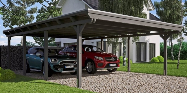 Skanholz Doppelcarport »Emsland«, 223 cm Einfahrtshöhe