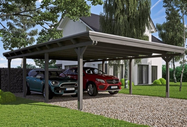 Skanholz Doppelcarport »Emsland«, 223 cm Einfahrtshöhe