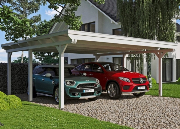 Skanholz Doppelcarport »Emsland«, 223 cm Einfahrtshöhe