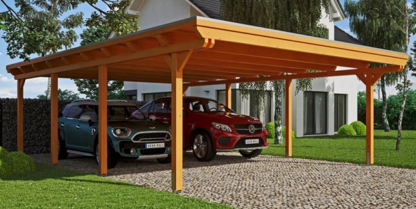 Skanholz Doppelcarport »Emsland«, 223 cm Einfahrtshöhe
