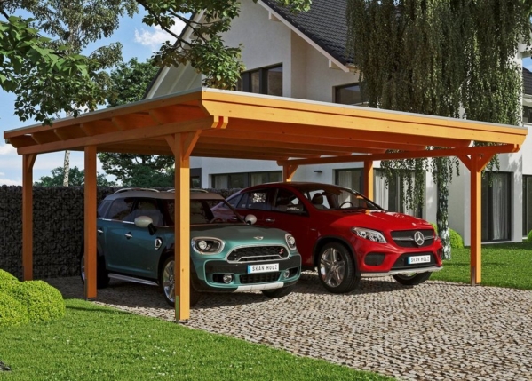 Skanholz Doppelcarport »Emsland«, 223 cm Einfahrtshöhe