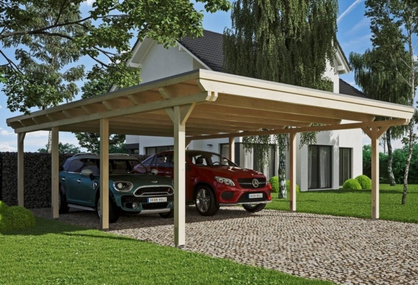 Skanholz Doppelcarport »Emsland«, 223 cm Einfahrtshöhe