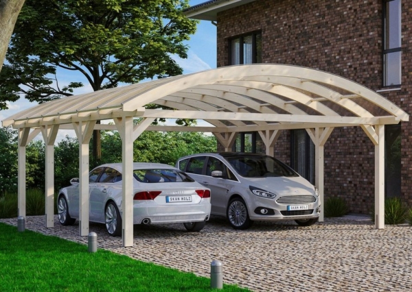 Skanholz Doppelcarport »Franken«, 220 cm Einfahrtshöhe