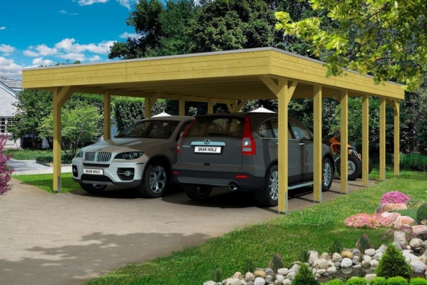 Skanholz Doppelcarport »Friesland«, 204 cm Einfahrtshöhe