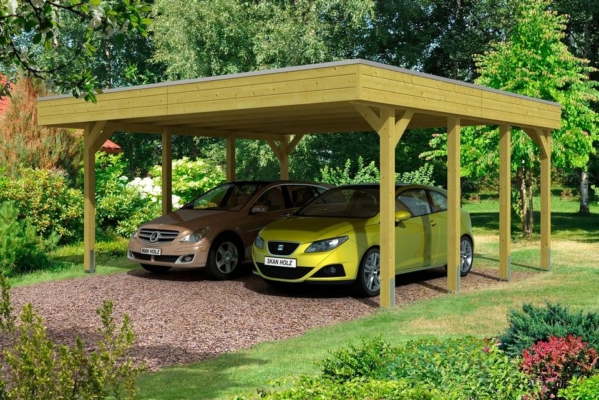 Skanholz Doppelcarport »Friesland«, 210 cm Einfahrtshöhe